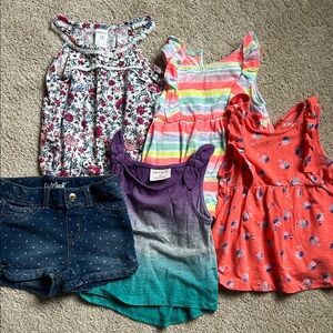 Cat & Jack Kids Tank Tops Set - Floral, Striped, Ombre, Coral